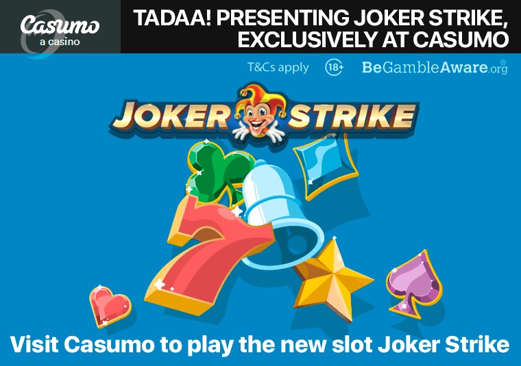 Visit Casumo to play the new slot Joker Strike