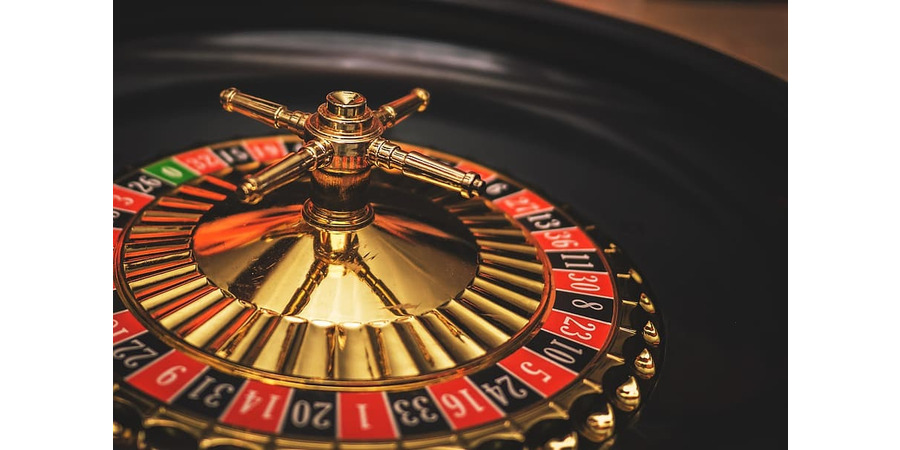A roulette wheel is the centrepiece of live dealer roulette casinos 