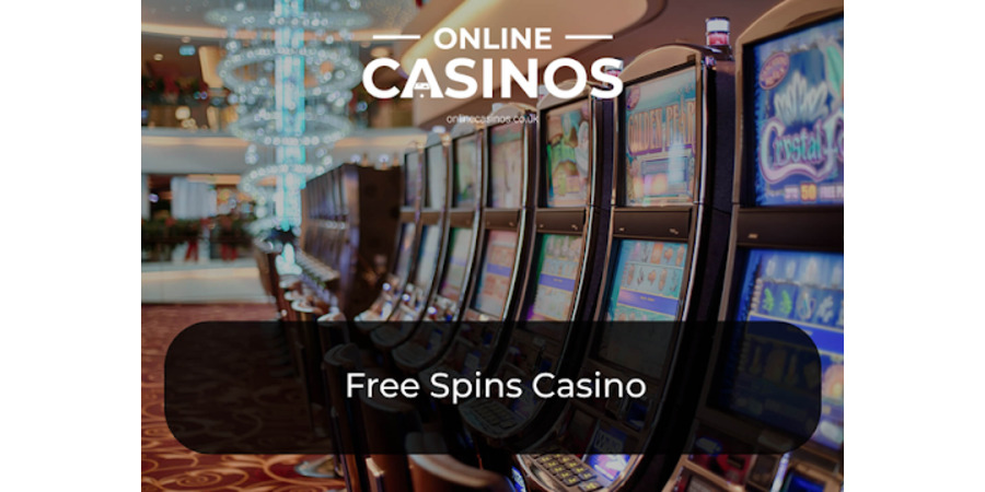 A row of casino slot machines that may have free spins offers