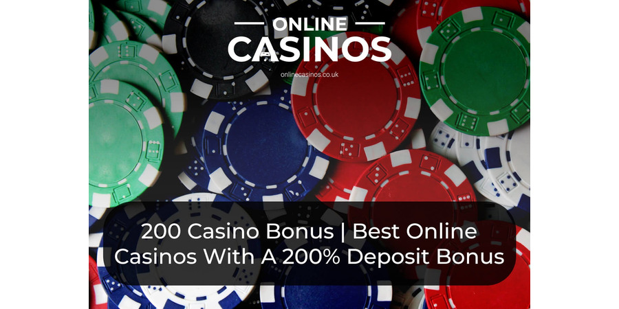 Lots of multicoloured poker chips are one of the things you can get if you sign up for a 200 casino bonus, just remember that T&Cs apply 