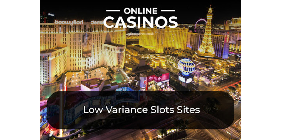An illuminated scene of Las Vegas land casinos gives you a taste of the magic you can expect from playing games at low variance slots sites  