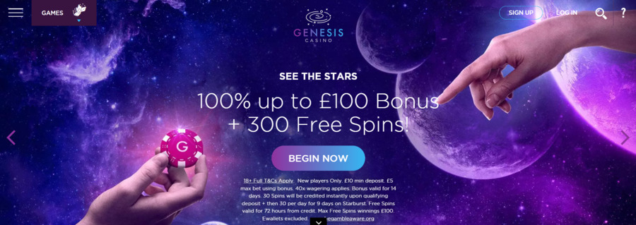 Genesis Casino website
