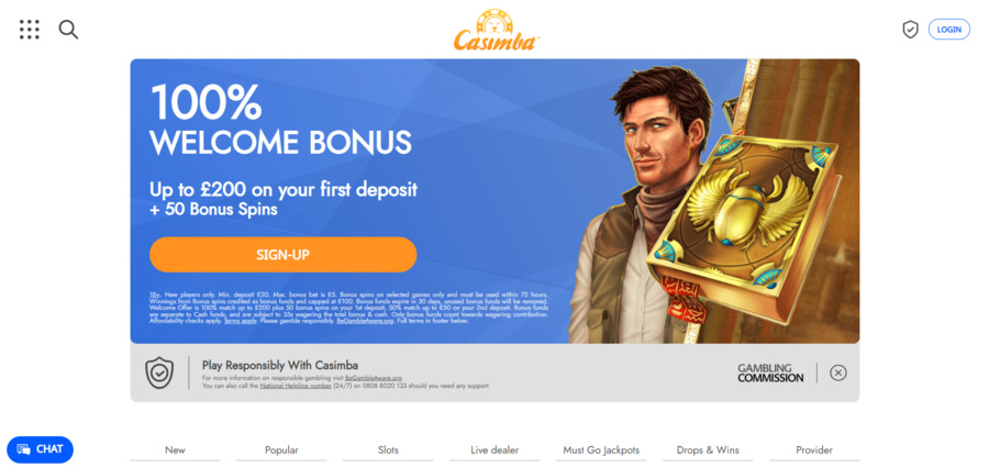 Casimba Casino website