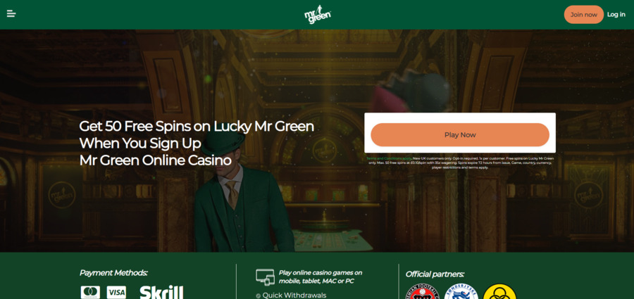 Mr Green casino and slots