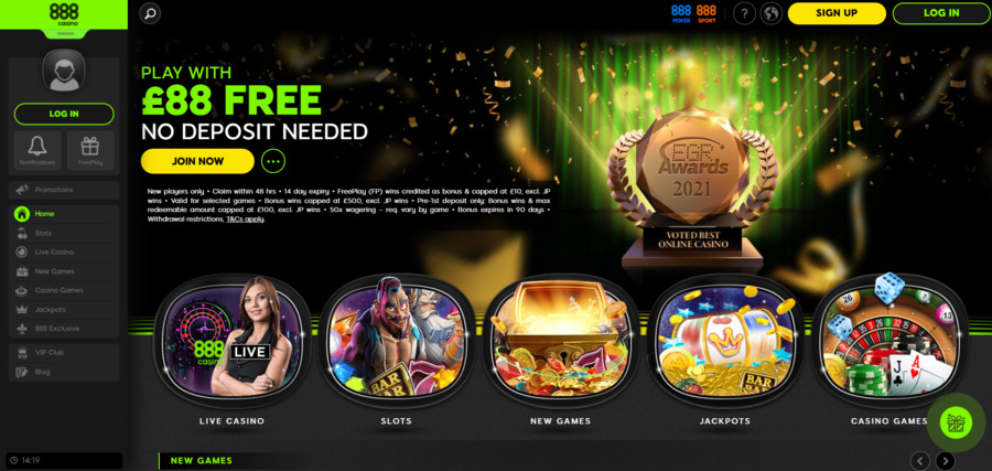 888 Casino website