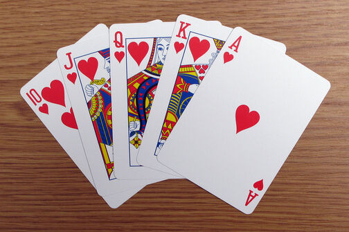 royal flush poker cards