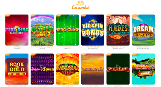 Casimba Casino is one of the top gambling sites with a 100 deposit bonus