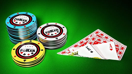 poker chips and cards