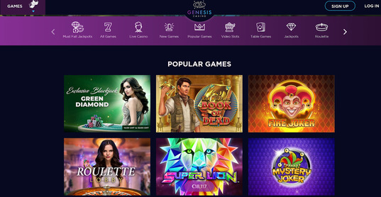 Genesis has around 1,000 casino games for you to play