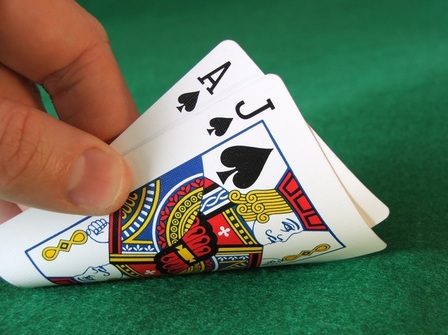 blackjack hand of cards