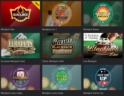 There are lots of blackjack variants at The Grand Ivy online casino